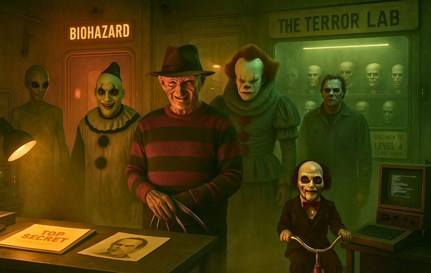 Realistic Halloween Masks featuring Freddy, Pennywise, Art the Clown | The Terror Lab