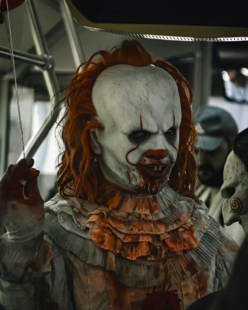 Realistic Pennywise clown mask with blood-stained costume spotted in subway on Halloween night — The Terror Lab